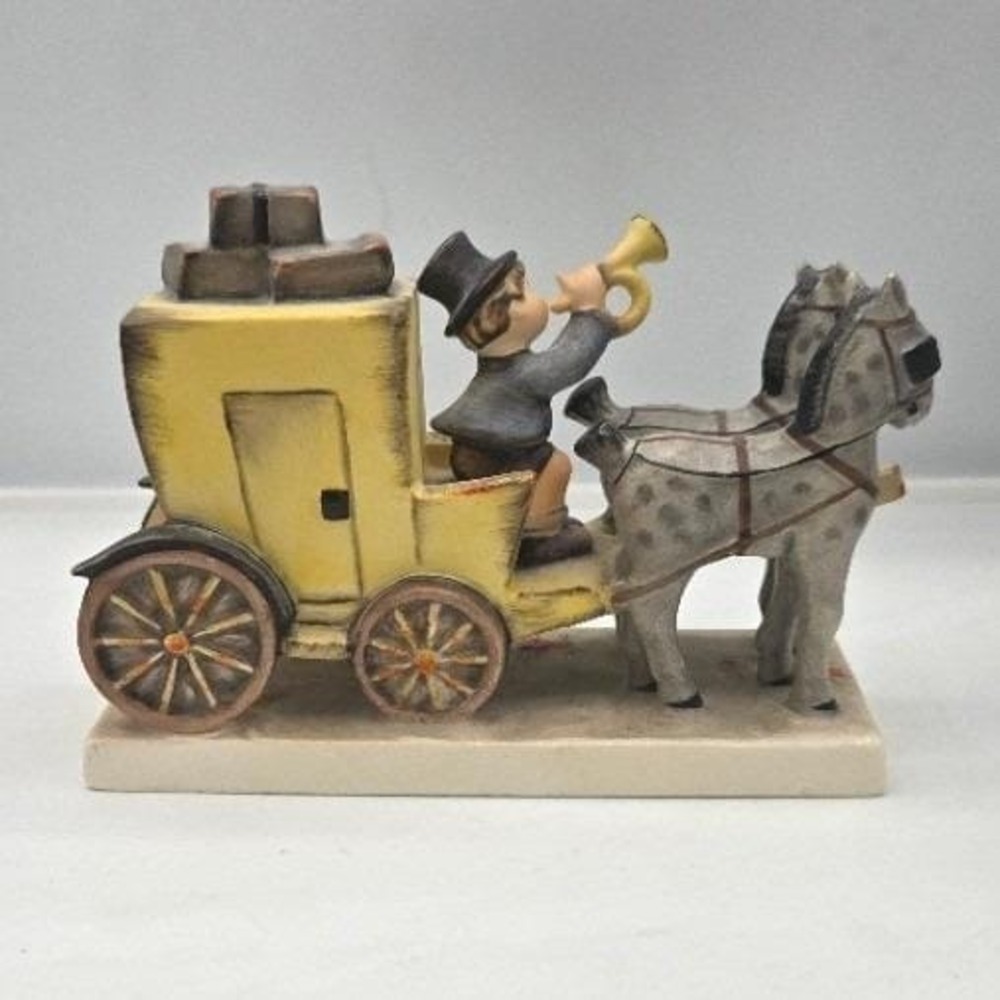 Vintage Goebel Hummel Mail Coach Figurine #191 - W. Germany - Excellent